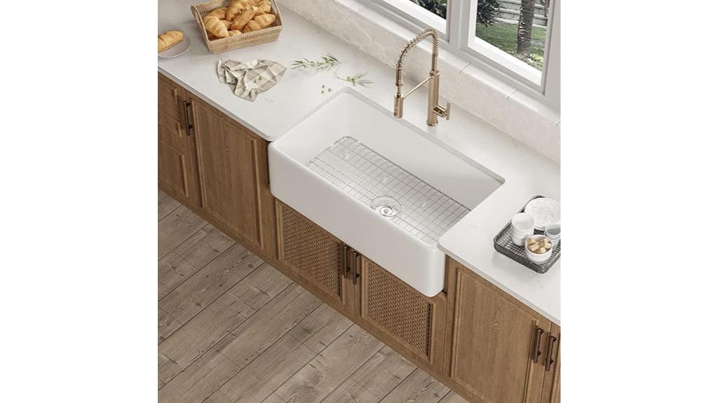 deervalley fireclay farmhouse sink