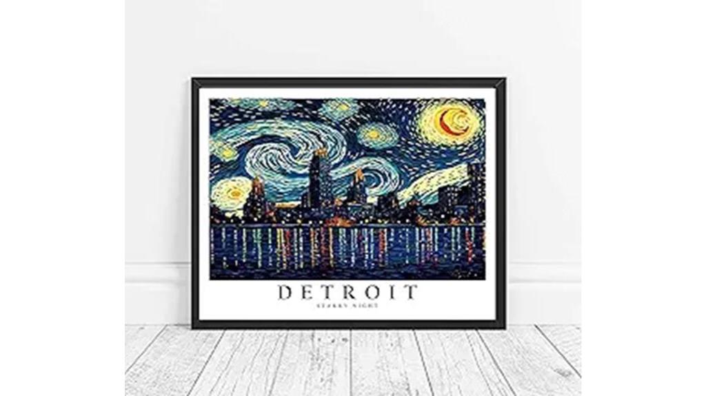 detroit themed starry night