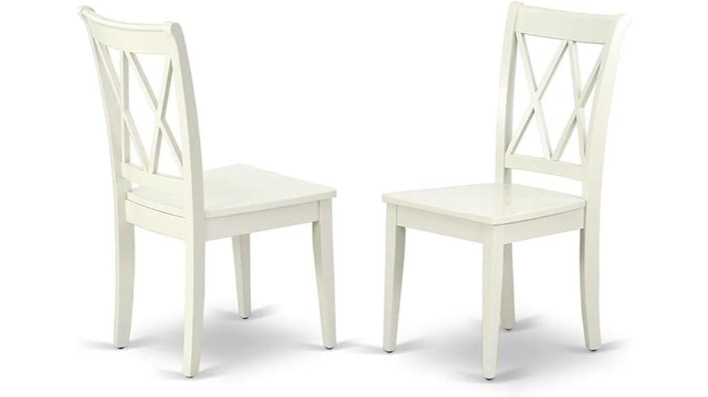 double x back chairs set