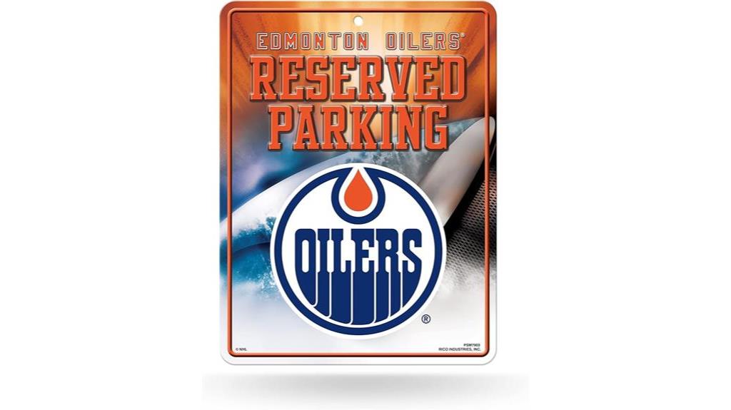 edmonton oilers parking sign