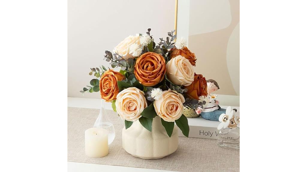 elegant silk roses display