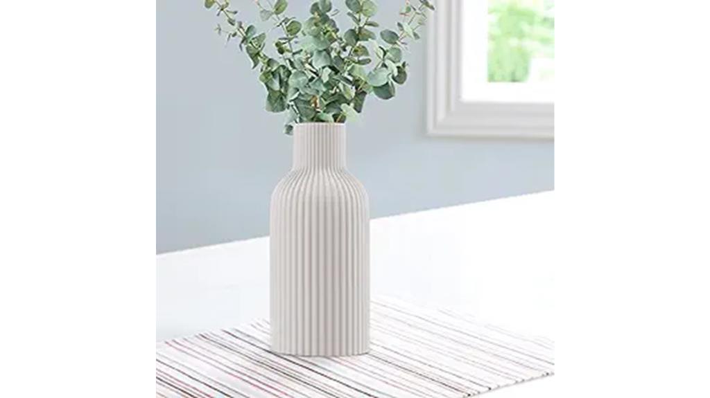 elegant white ceramic vase