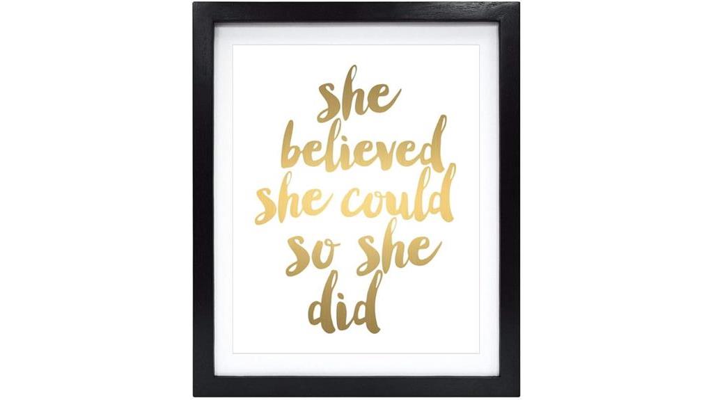 empowering gold foil print