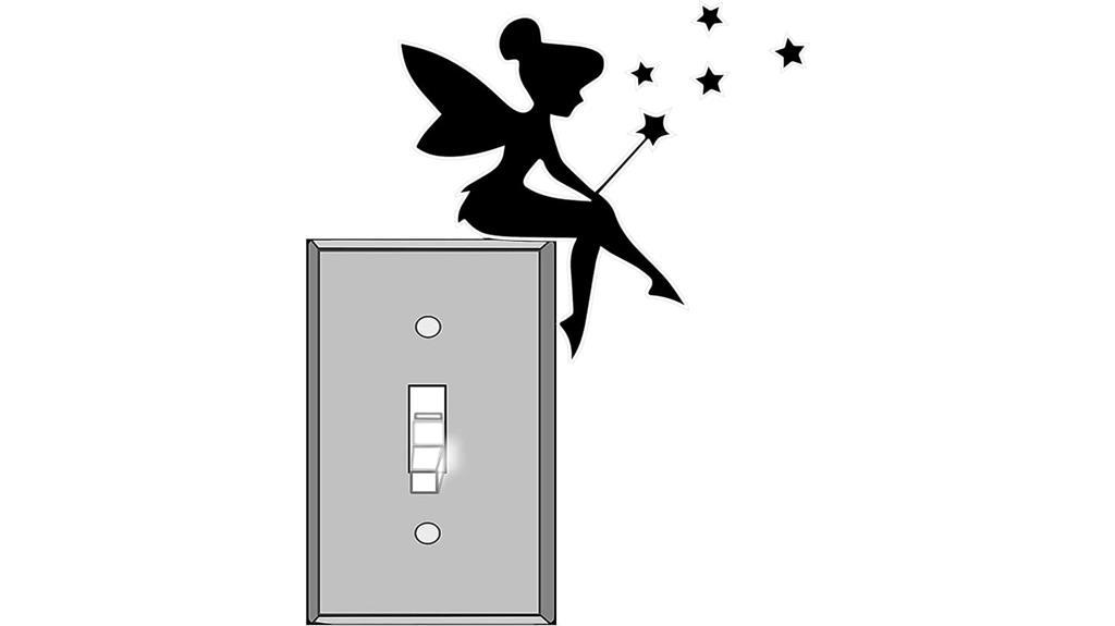 fairy light switch decal