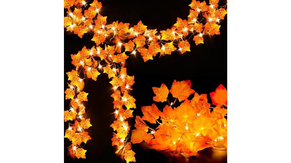 fall themed lighted garland set