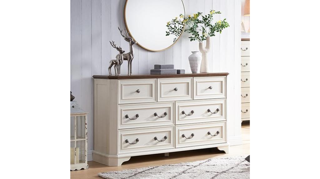 farmhouse 7 drawer dresser