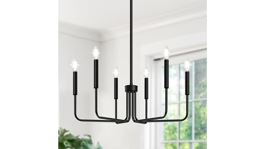 farmhouse black chandelier fixture