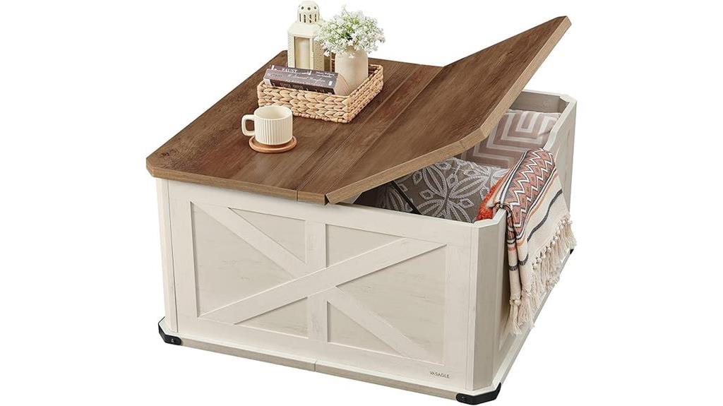 farmhouse coffee table storage