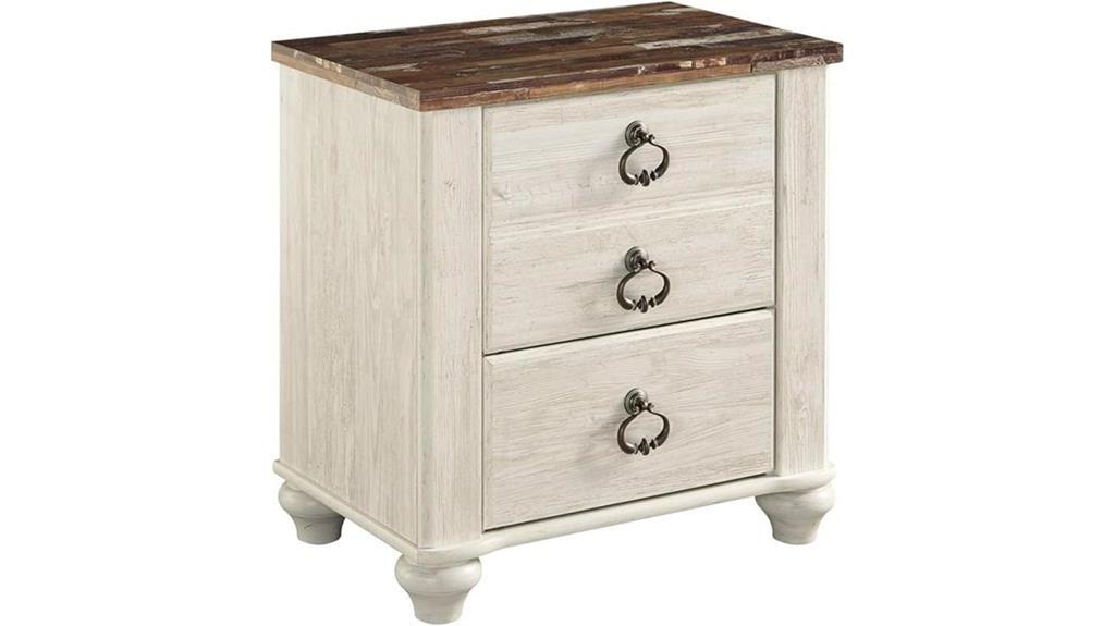 farmhouse nightstand with usb