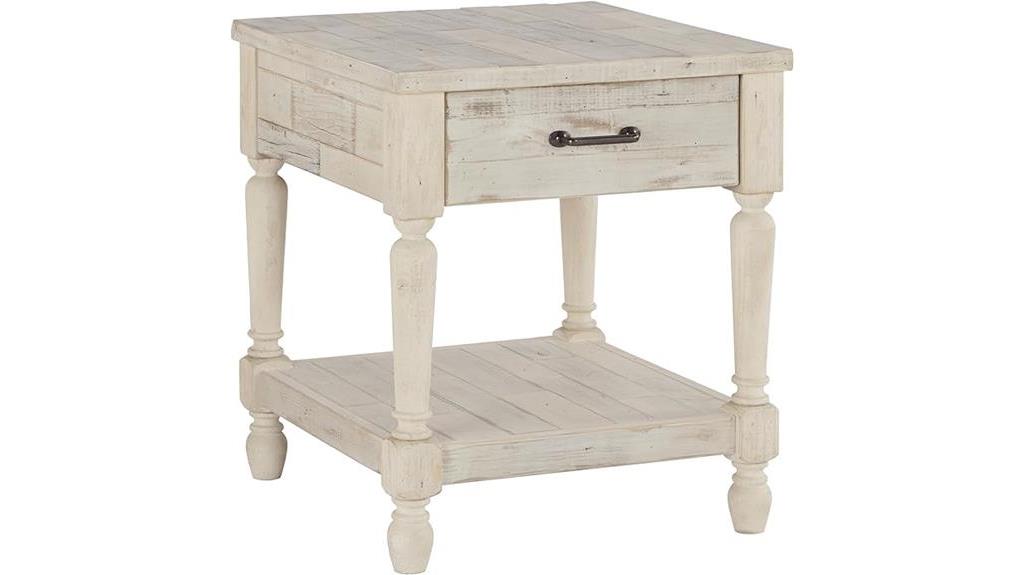 farmhouse pine wood end table