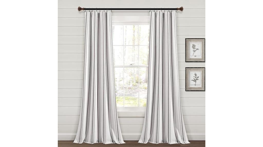 farmhouse stripe curtain panels