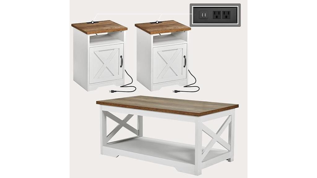 farmhouse table set charging