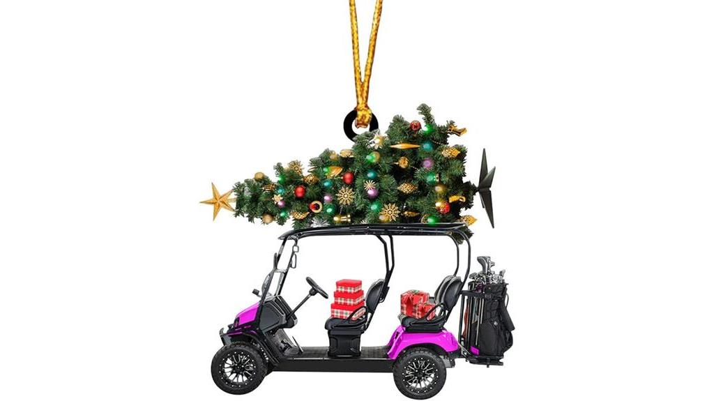 festive family golf cart