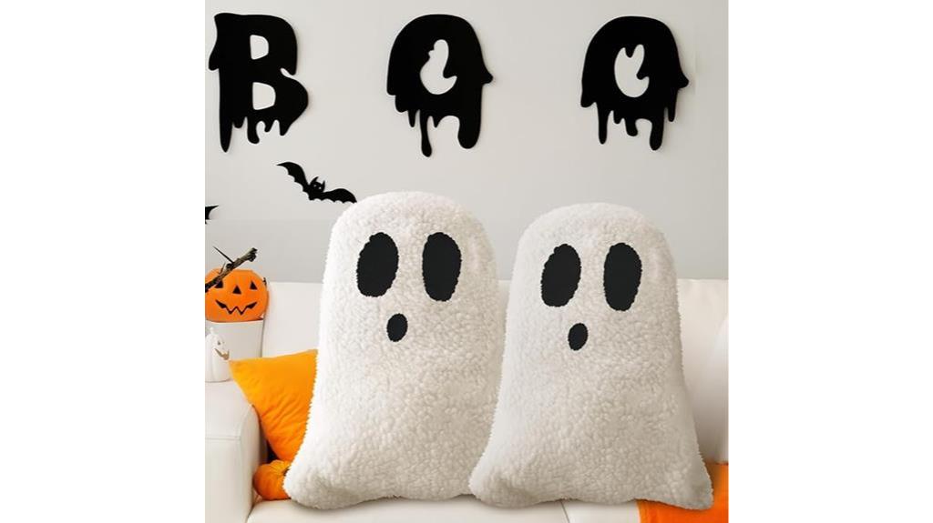 festive halloween themed throw pillows