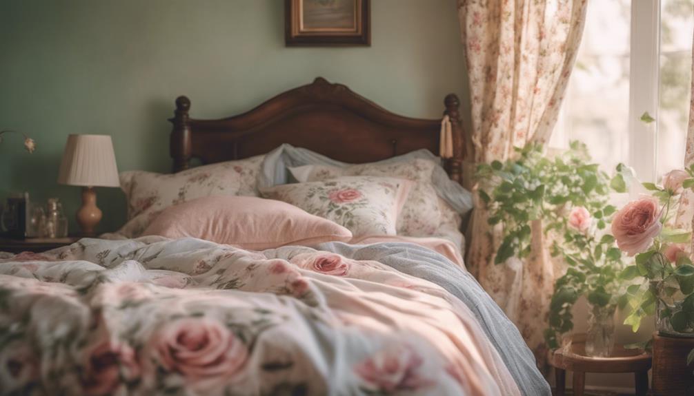 floral patterned bedding ensemble