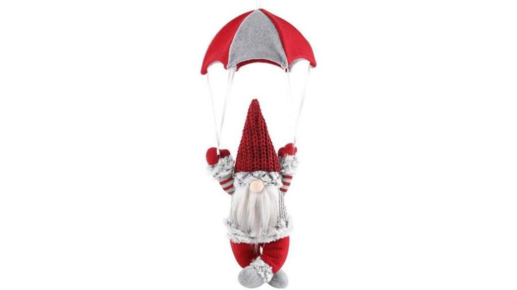 flying christmas gnome figurines