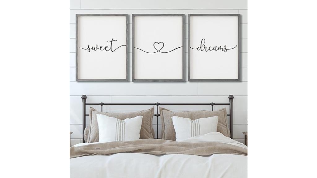 framed farmhouse bedroom signs