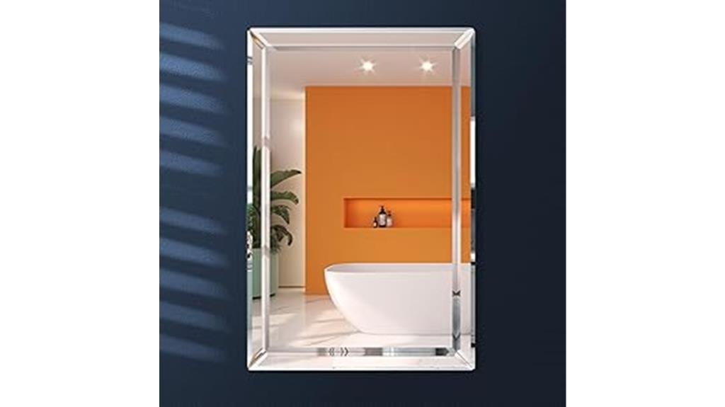 frameless bathroom mirror 24x36