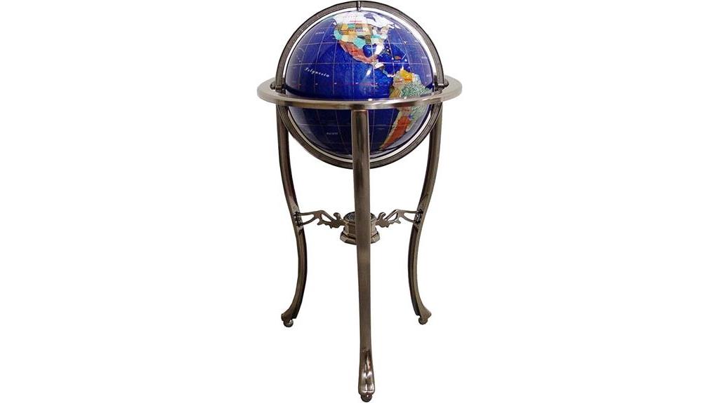 gemstone world globe art