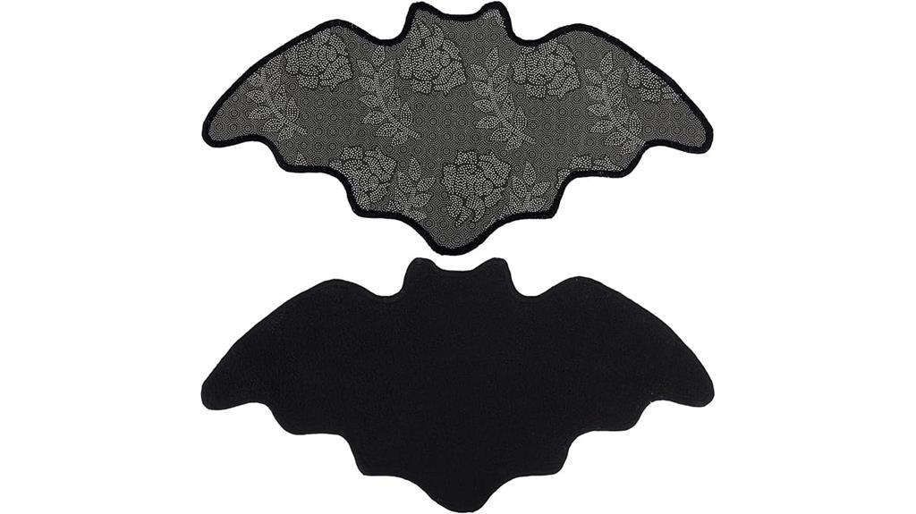 gothic bat bath mat