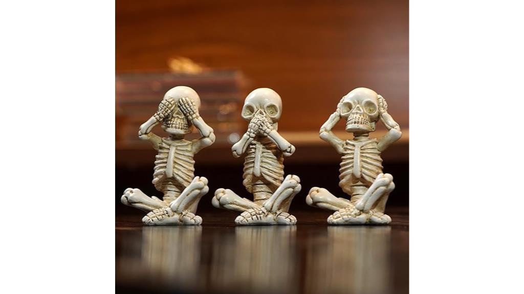 gothic halloween skeleton statues