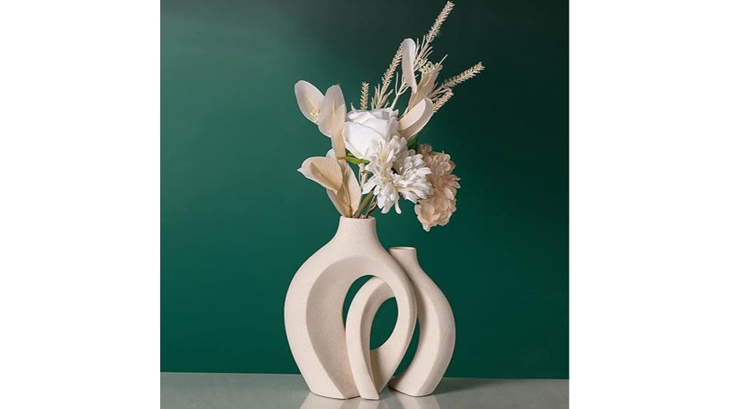 hollow ceramic vase set