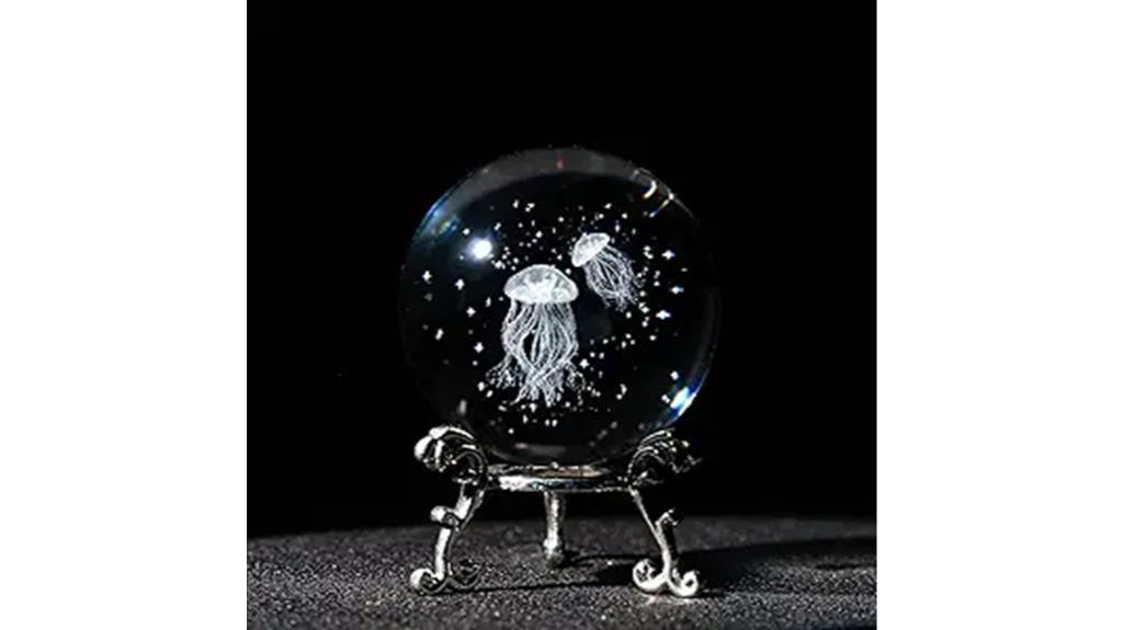 jellyfish crystal ball decor