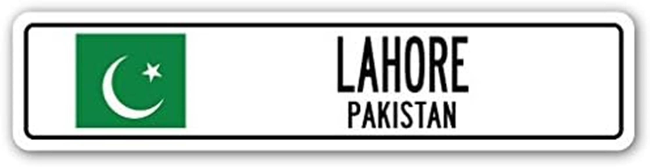 lahore street sign pakistan