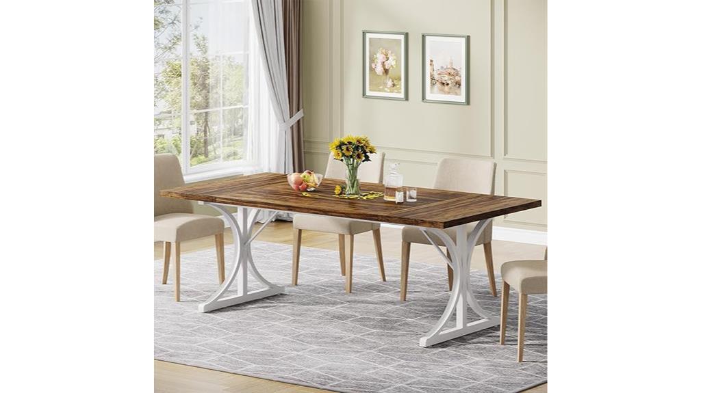 large rectangular dining table