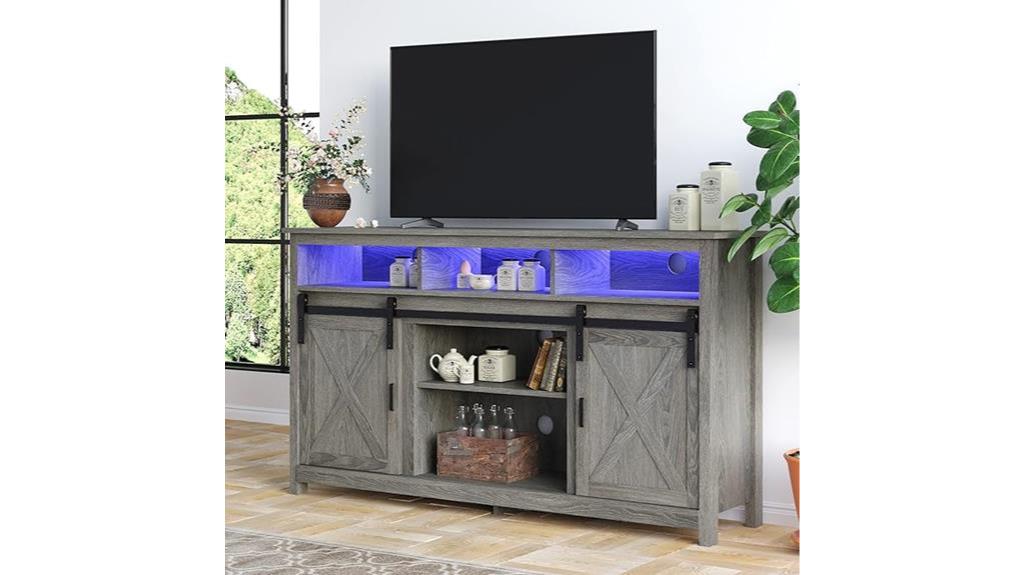 led farmhouse tv stand