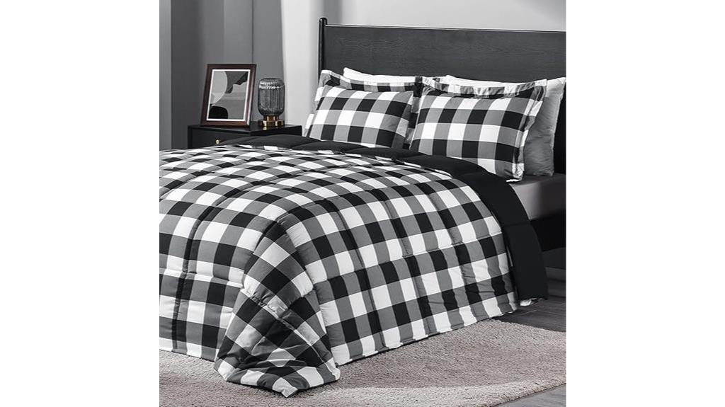 lightweight plaid comforter set