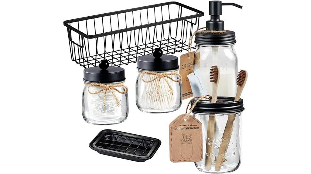 mason jar bathroom set