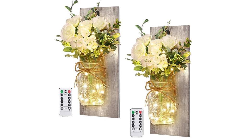 mason jar sconces set