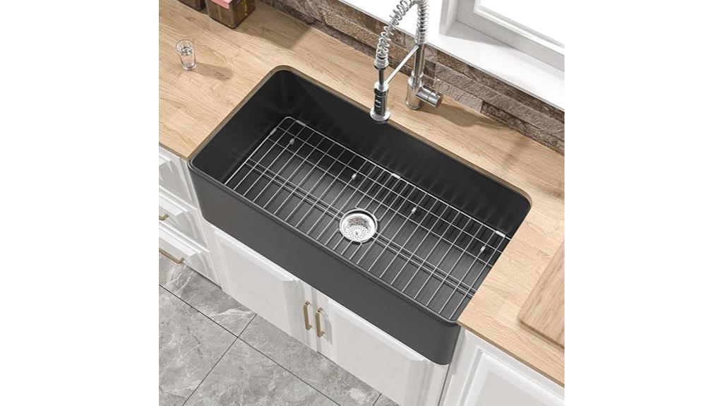 matte black farmhouse sink