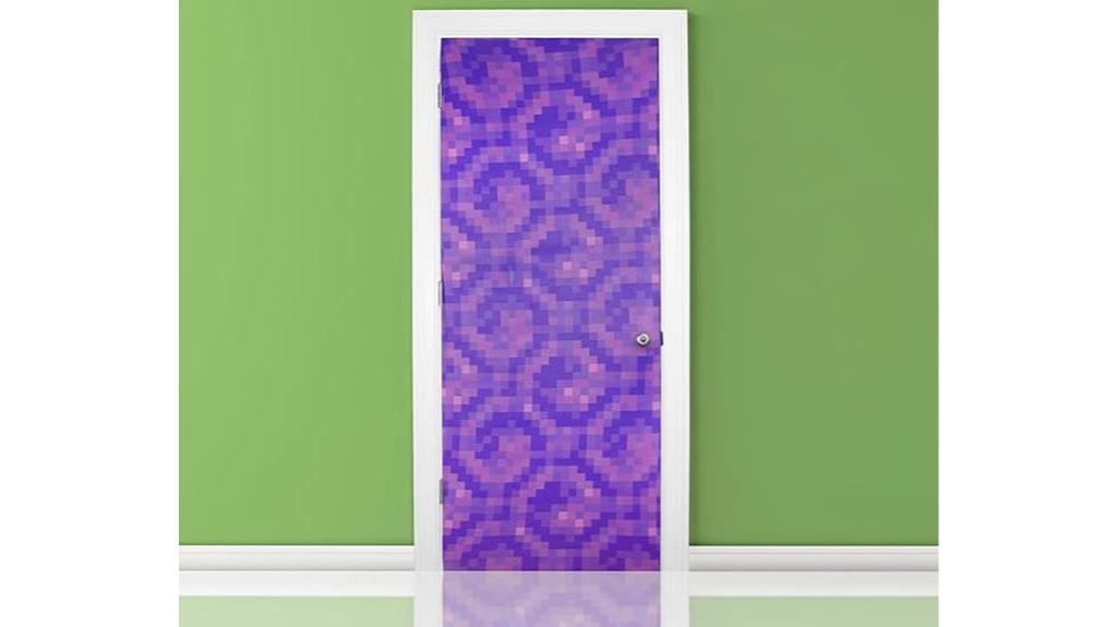 minecraft themed fabric door cling