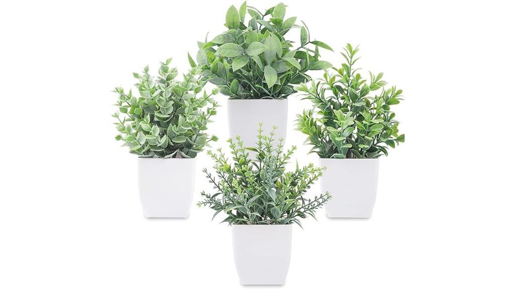 mini artificial potted greenery