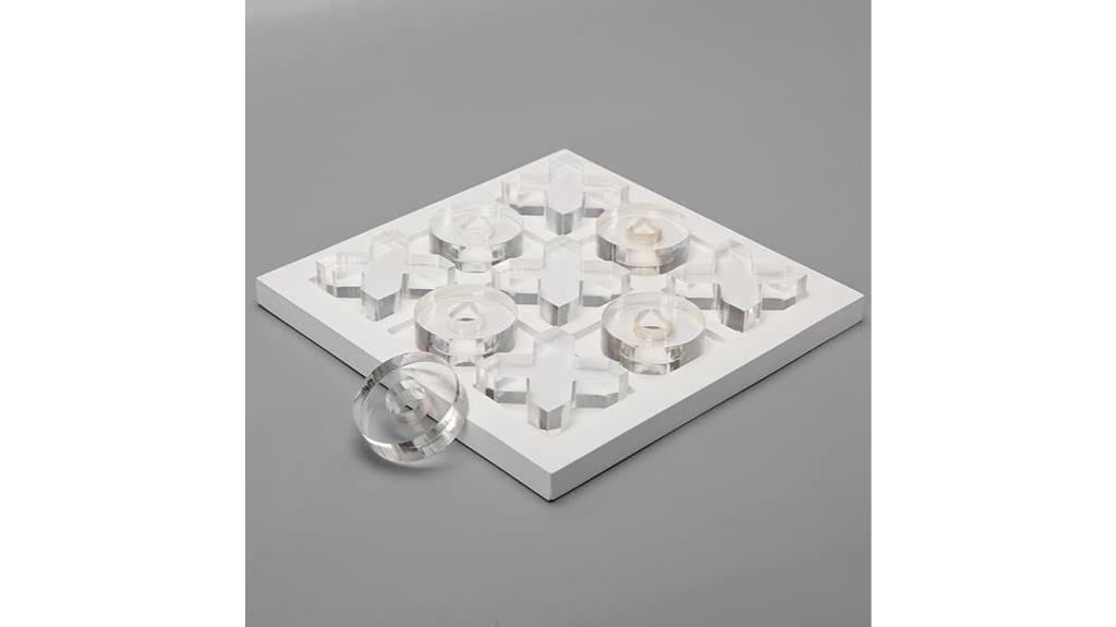 modern acrylic tic tac toe game