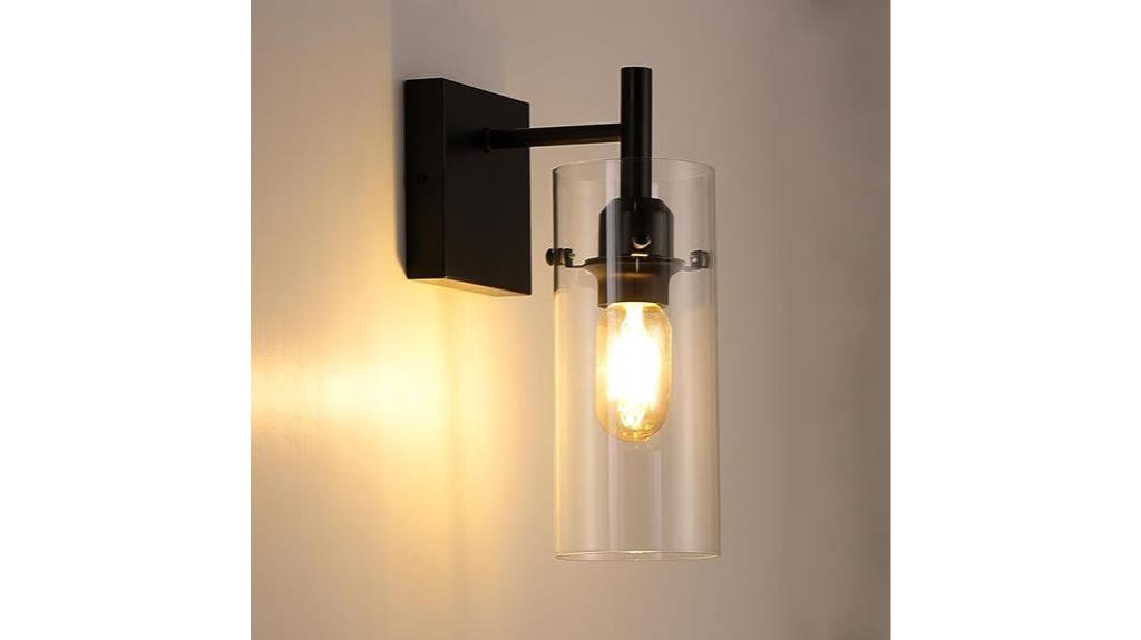 modern black indoor sconce