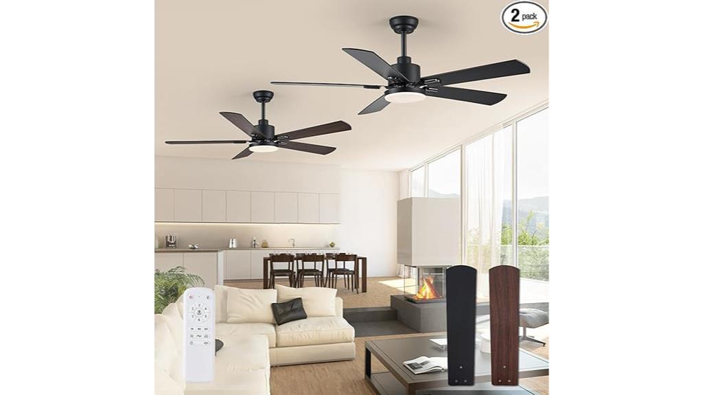 modern ceiling fans duo