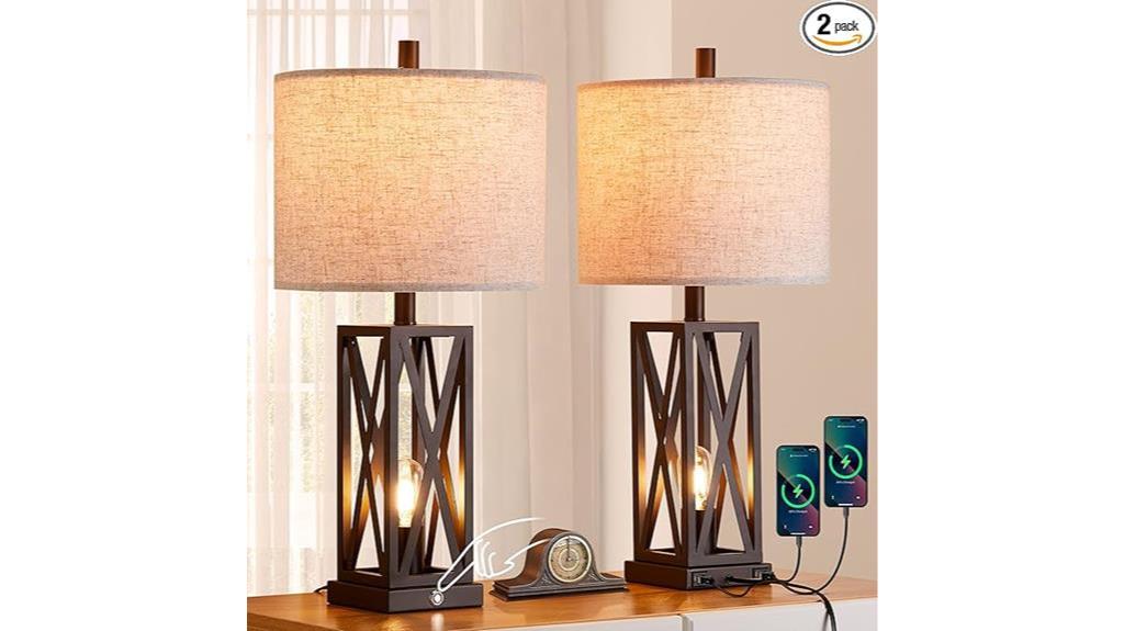 modern dimmable bedside lamps