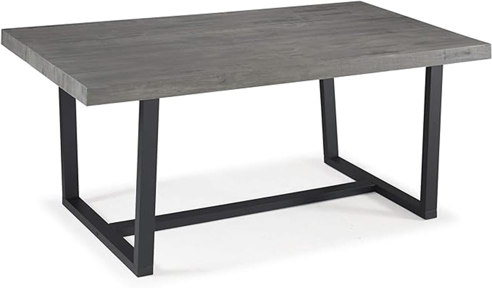 modern grey wood dining table