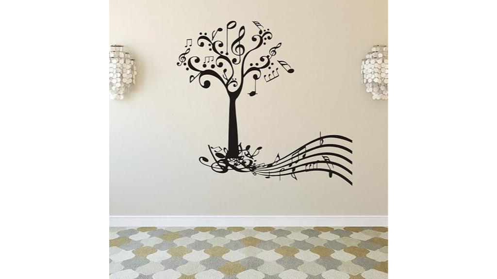 musical tree wall decal