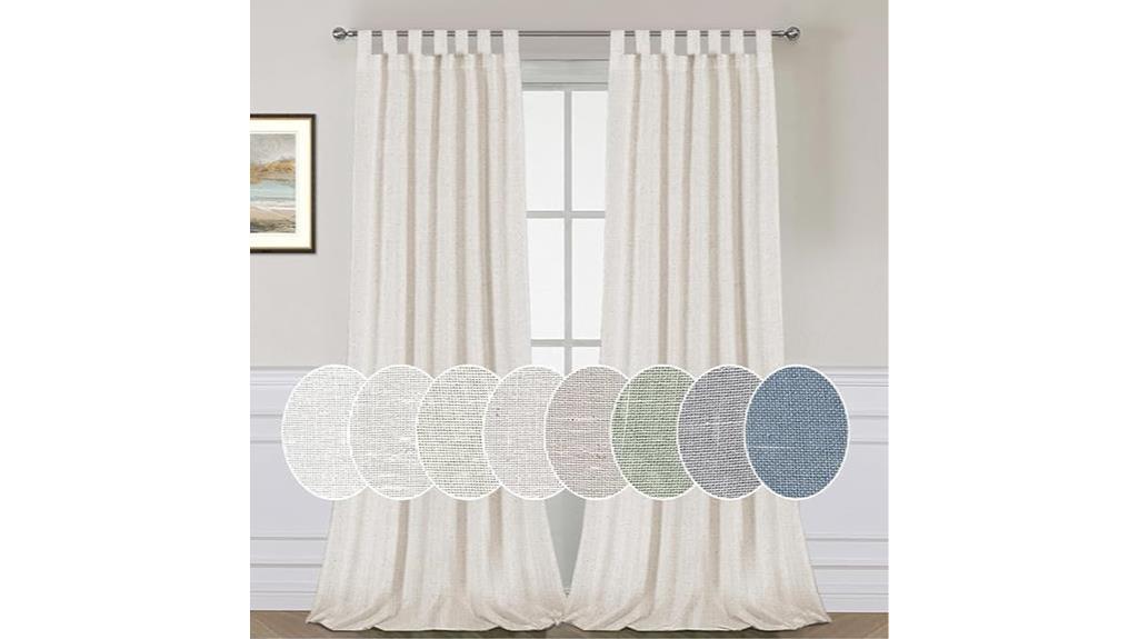 natural linen tab curtains