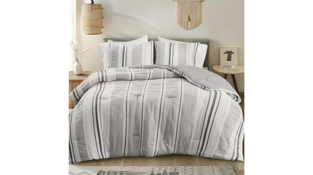 neutral farmhouse bedding set