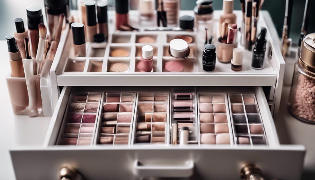 organize makeup drawer effectively