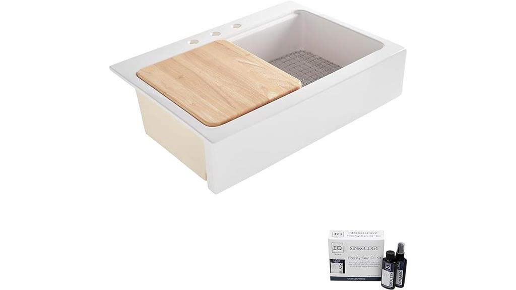 parker crisp white sink