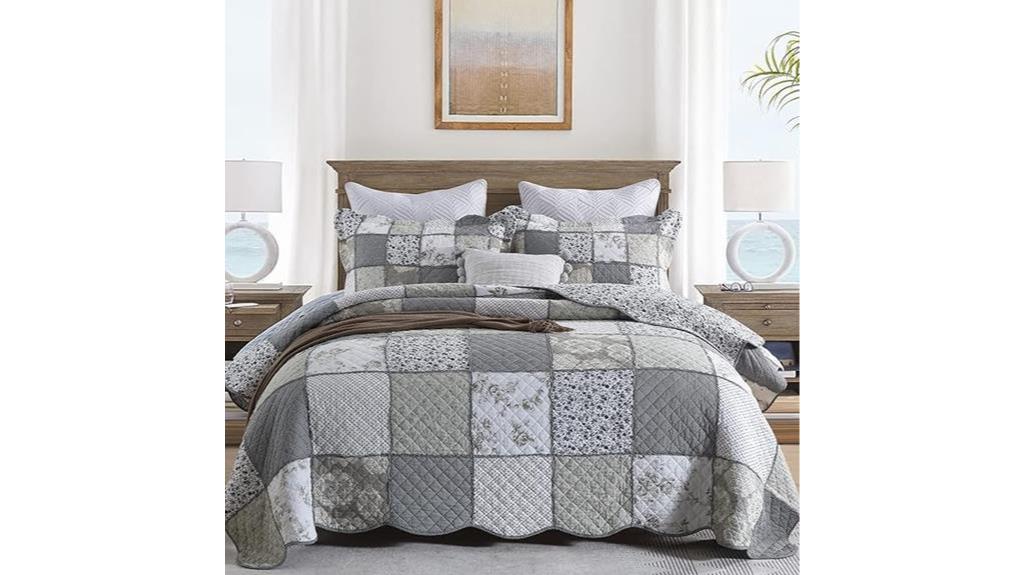 patchwork queen quilt set