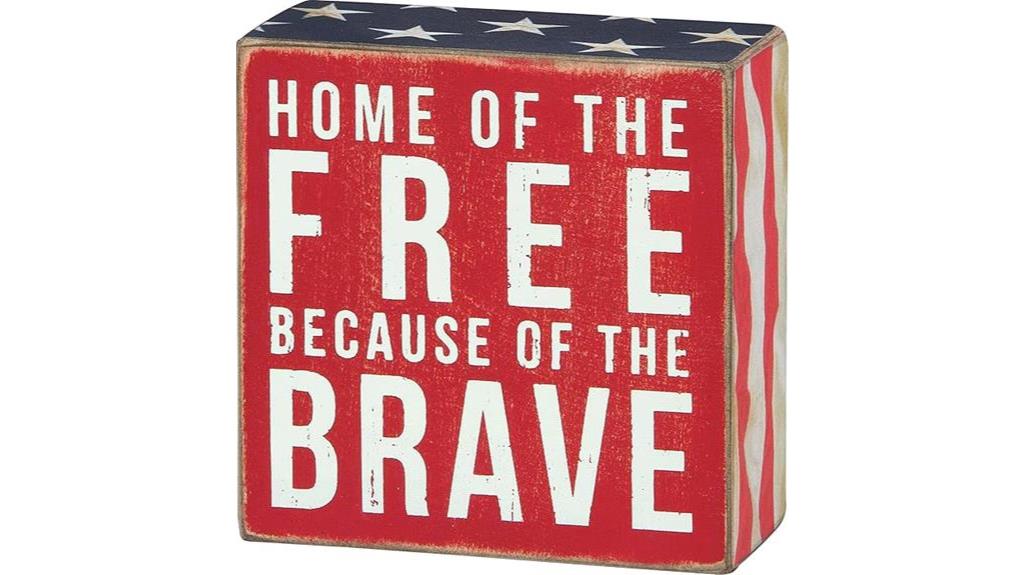 patriotic box sign decor