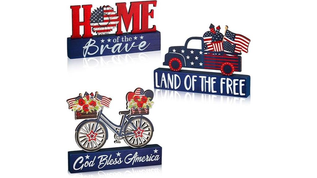 patriotic mini wood decor