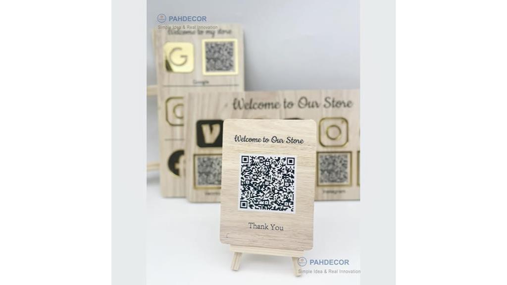 personalized qr code woodwork